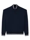 Paul & Shark Soft Cool Touch Wool Half Zip Sweater In Blue