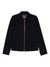 Paul & Shark Stylish Short Jacket Point Collar Side Pockets In Black