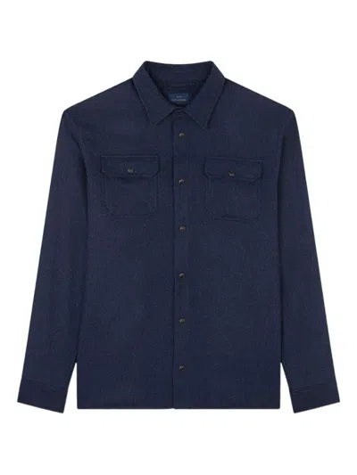 Paul & Shark Tailored Jacket With Chest Pockets And Long Sleeves In Blue