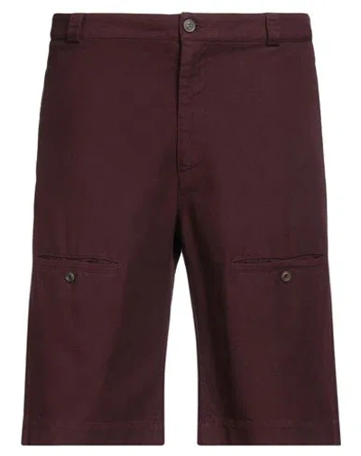 Paul & Shark Nick Wooster X  Man Shorts & Bermuda Shorts Burgundy Size 40 Cotton In Purple