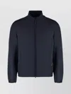 Paul & Shark Nylon Jacket With High Collar And Pockets In Blue