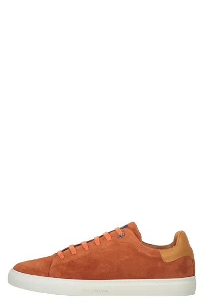 Paul & Shark Orange Leather Sneakers