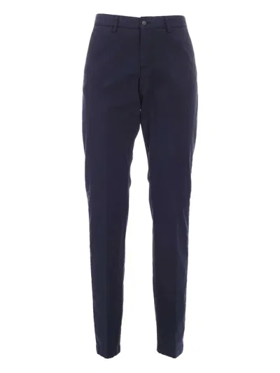 Paul & Shark Organic Cotton Trousers In Blue