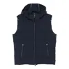 Paul & Shark Hooded Quilted Vest In Blue