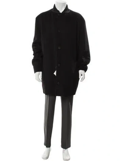 Pre-owned Paul & Shark Overcoat In Black