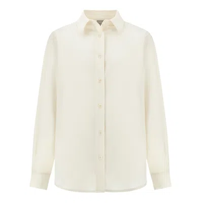 Paul & Shark Overshirt In Lightweight Stretch Wool In White