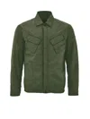 Paul & Shark Overshirt Jacket In Green Technique Fabric  In Green