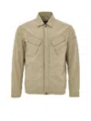 Paul & Shark Overshirt Jacket In Technical Fabric Beige  In Brown