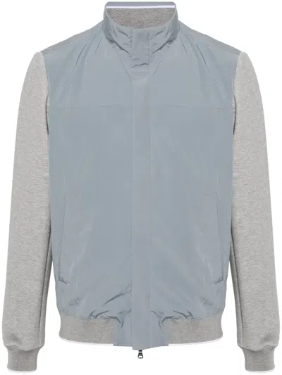 Paul & Shark Panelled Bomber Jacket In Blue