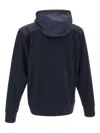 Paul & Shark Panelled Zip-up Hoodie In Black