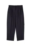 Paul & Shark Cropped Pleated Trousers With Belt Loops And Flap Back Pockets