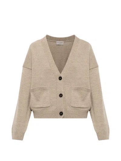 Paul & Shark Patch-pocket Wool Cardigan In Neutral