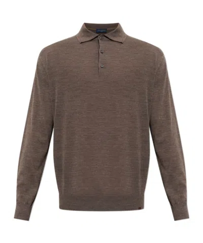 Paul & Shark Open-collar Polo Shirt In Black