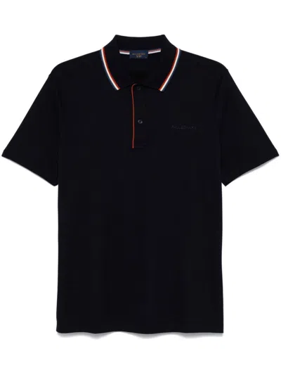 Paul & Shark Piqué Polo Shirt In Black