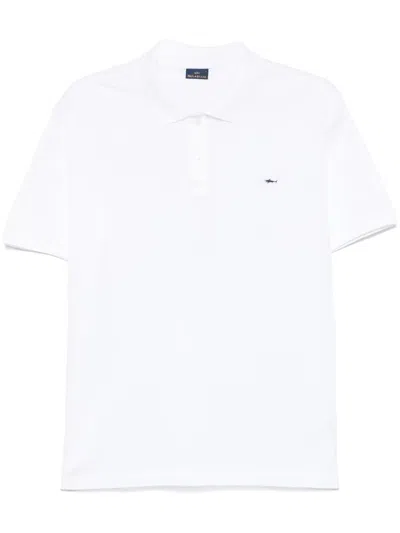 Paul & Shark Piqué Polo Shirt In White