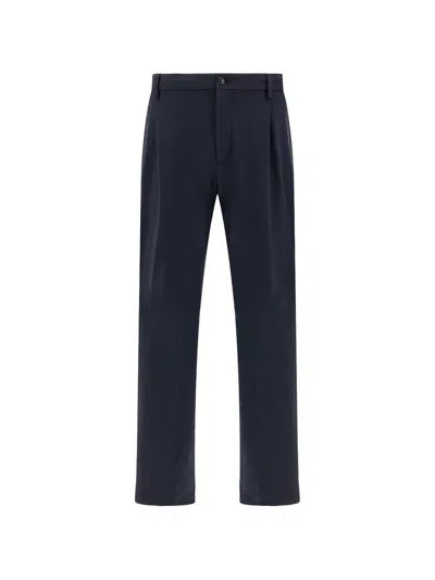 Paul & Shark Pleats Chino Trousers In Blue