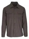Paul & Shark Wool Blend Overshirt In Brown
