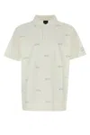 Paul & Shark Shark-print Polo Shirt In White