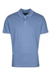 Paul & Shark Blue Short Sleeves Logo Polo In Blue