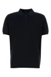 Paul & Shark Black Short Sleeve Zip Polo In Black
