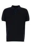 Paul & Shark Black Short Sleeve Zip Polo In Black