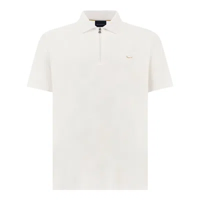 Paul & Shark Polo With Zip In Double Mercerised Cotton Jersey In Multi