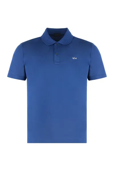 Paul & Shark Classic Cotton Piquet Polo Shirt In Blue
