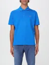 Paul & Shark Cotton Polo With Logo Patch In Blue