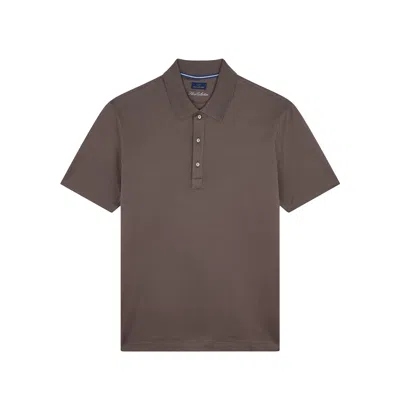Paul & Shark Polo Silver In Fine Piqué Cotton With Shark Fin Embroidery