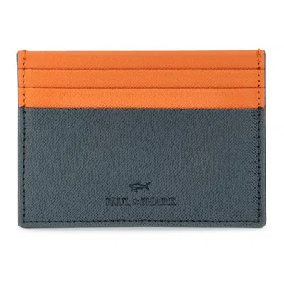 Paul & Shark Card Holder In Saffiano Leather