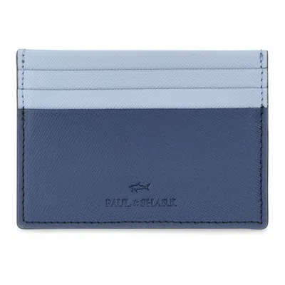 Paul & Shark Card Holder In Saffiano Leather
