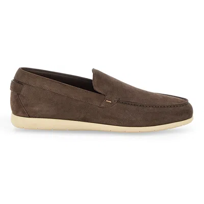 Paul & Shark Portofino Suede Loafers In Brown