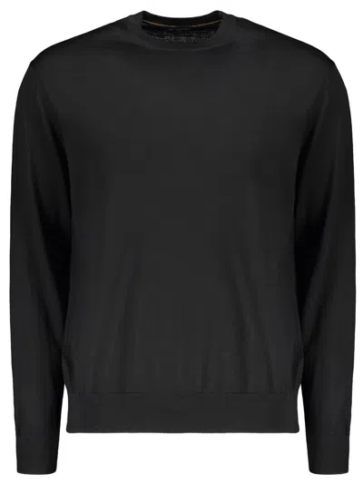 Paul & Shark Pullover A Girocollo In Lana Vergine In Black