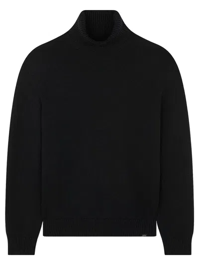 Paul & Shark Turtleneck Sweater Long Sleeves Regular Fit In Black