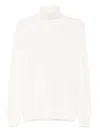 Paul & Shark High Neck Ribbed Sweater In Neutral