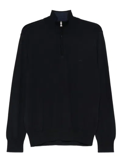 Paul & Shark Half Zip Sweater In Blue