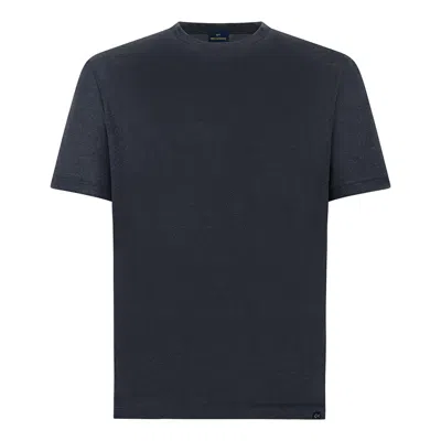 Paul & Shark Pure Linen Jersey T-shirt In Blue