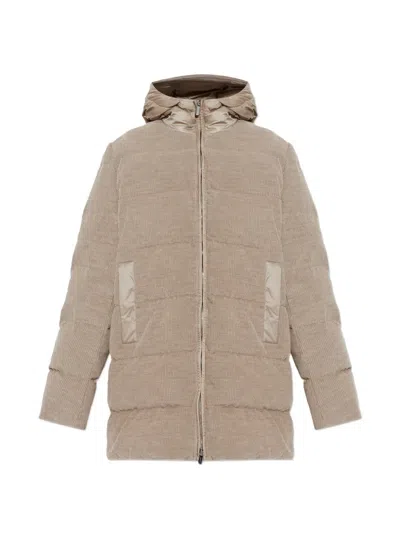 Paul & Shark Quilted Corduroy Jacket In Neutral