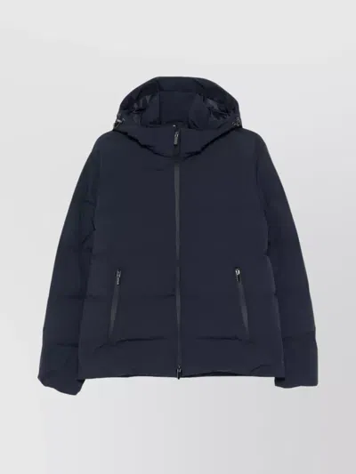 PAUL & SHARK QUILTED HOODED JACKET WITH SIDE ZIP POCKETS