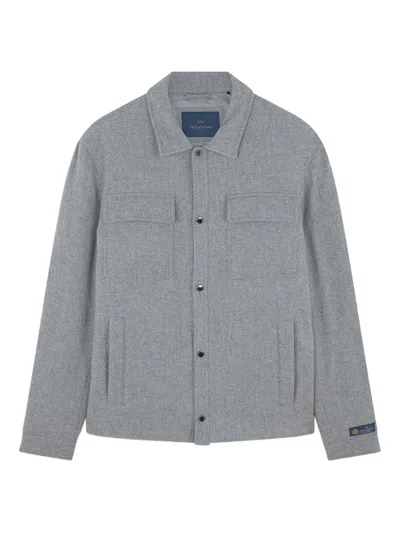 Paul & Shark Quilted Shirt Jacket In Gray