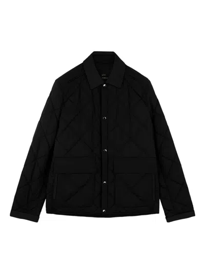 Paul & Shark Quilted Technical Jacket In Black