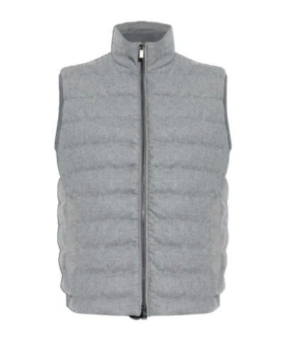 Paul & Shark Quilted Vest In Gray