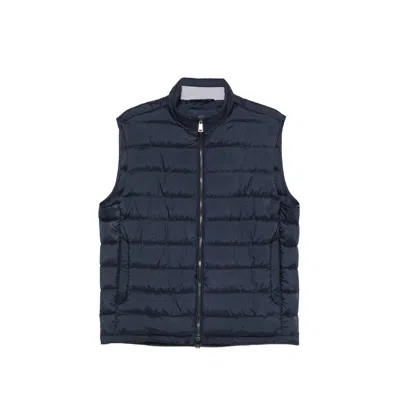Paul & Shark Quilted Zip Jacket In Blue