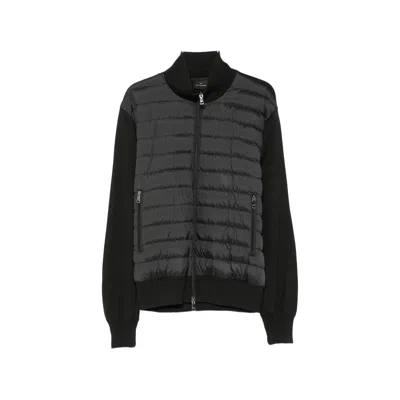 Paul & Shark Quilted Zip-fastening Jacket In Black