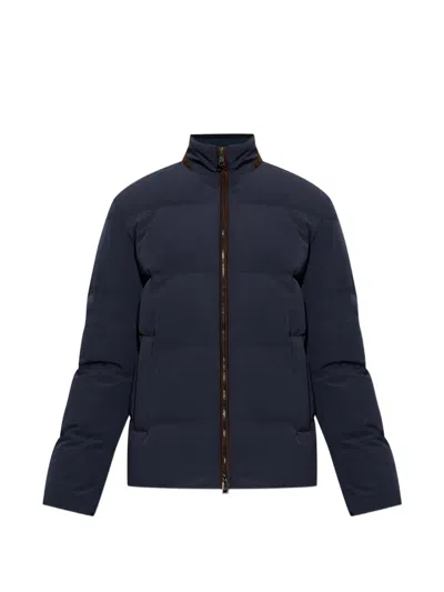 Paul & Shark Quilted-down Jacket In Blue