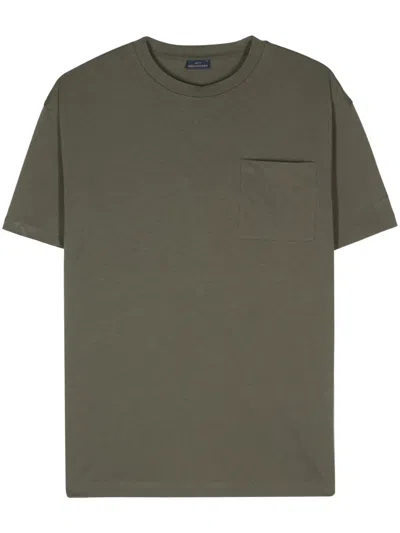 Paul & Shark Raised Logo-detail Cotton T-shirt In Green
