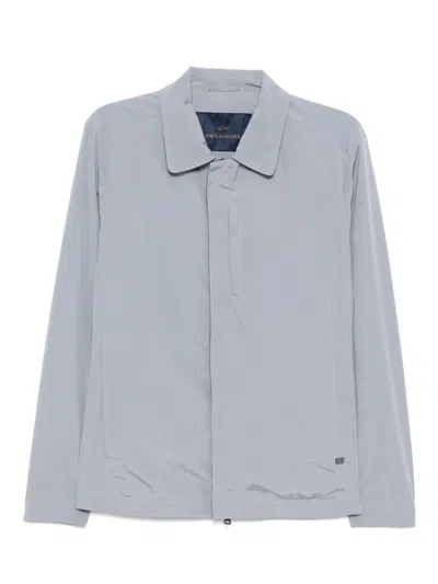 Paul & Shark Re-130 High-density Shacket In Gray