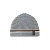 Paul & Shark Re-wool Beanie With Alcantara® Badge In Gray