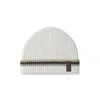Paul & Shark Ribbed Beanie Hat In Sand