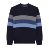 Paul & Shark Re-wool Crewneck Sweater In Blue